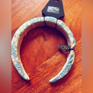 Noir Headband Blue Cream Floral Super Cute